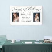 Elegant Script Calligraphy Afstuderen 2 Foto Spandoek (Beurs)