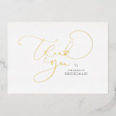 Elegant Script Calligraphy Bridesmaid Bedankt Folie Uitnodiging (Voorkant)