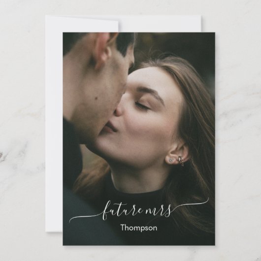 Elegant Script Calligraphy Dark Grey Vrijgezellenf Kaart (Achterkant)