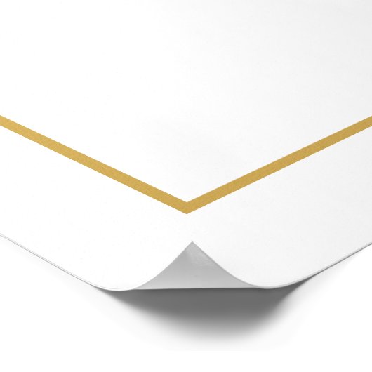 Elegant Script Calligraphy Gold Weduwen Welkom Poster (Hoek)