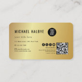 Elegant Script Calligraphy Modern LogoProfessional Visitekaartje (Achterkant)