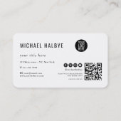 Elegant Script Calligraphy Modern LogoProfessional Visitekaartje (Achterkant)