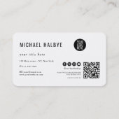 Elegant Script Calligraphy Modern LogoProfessional Visitekaartje (Achterkant)