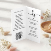 Elegant Script Calligraphy Monogram Logo & Foto Visitekaartje