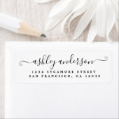Elegant Script Calligraphy Name Return Address Etiket (Insitu)