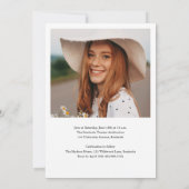 Elegant Script Calligraphy Photo Afstuderen Kaart (Achterkant)