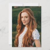 Elegant Script Calligraphy Photo Afstuderen Kaart (Achterkant)