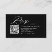 Elegant Script Calligraphy & QR Code Wedding RSVP  Informatiekaartje (Voorkant)