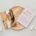 Elegant Script Calligraphy Romantic Vrijgezellenfe Kaart<br><div class="desc">Uitnodiging voor Elegant Script Calligraphy Romantic Bridal Shower</div>