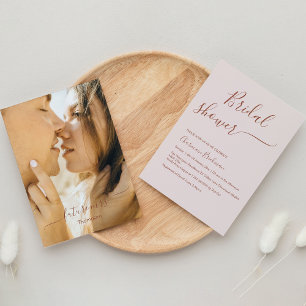 Elegant Script Calligraphy Romantic Vrijgezellenfe Kaart