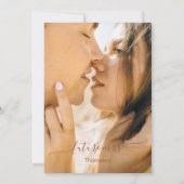 Elegant Script Calligraphy Romantic Vrijgezellenfe Kaart (Achterkant)