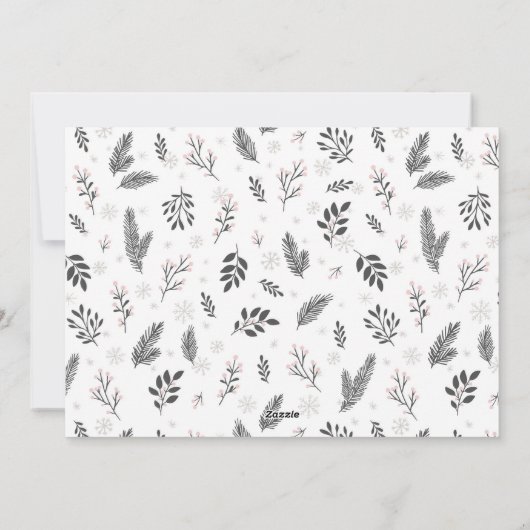 Elegant Script Calligraphy Simple 2 Photo Holiday Feestdagenkaart (Achterkant)