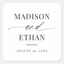 Elegant Script Calligraphy Wedding Favor