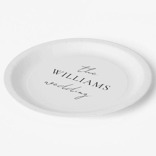 Elegant Script Calligraphy Wedding Papieren Bordje (Gekanteld)