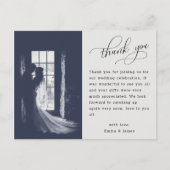 Elegant Script Calligraphy Weduwfoto Hartelijk dan Briefkaart (Voorkant)