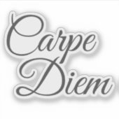 Elegant Script Carpe Diem Motivatie Sticker (Voorkant)