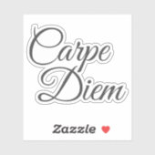 Elegant Script Carpe Diem Motivatie Sticker (Vel)