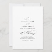 Elegant Script Casual Couple Hosting Wedding Kaart (Voorkant)