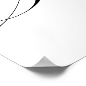 Elegant Script Chic Modern Vrijgezellenfeest Sign Poster (Hoek)