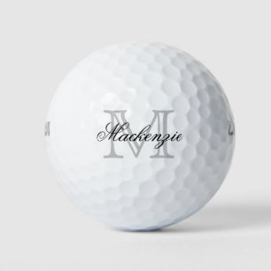 Elegant script   Chic Monogram Name Initiaal Golfballen