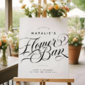 Elegant Script Chic Vrijgezellenfeest Flower Bar S Poster