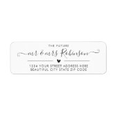 Elegant Script Chic Wedding Return Address Label (Voorkant)