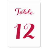 Elegant Script Chic White Red Bride Wedding Party Kaart (Voorkant)