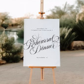 Elegant Script Chique bruiloft repetitie diner tek Poster