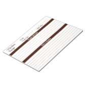 Elegant Script Chocolate Brown 8.5x11 Recepten Notitieblok (Schuin)