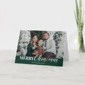 Elegant Script Christian Christmas Photo Folded Feestdagen Kaart (Voorkant)