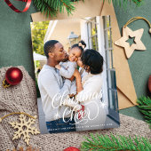 Elegant Script Christmas Cheer + Sneeuwvlokken Fot Feestdagenkaart