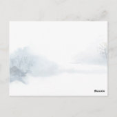 Elegant script Christmas Feestdagen Winter Fox Briefkaart (Achterkant)