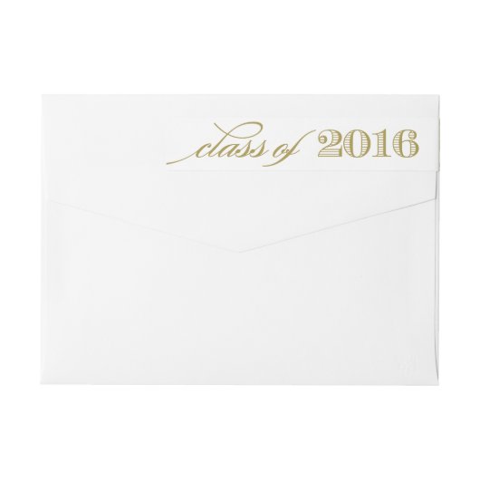 Elegant Script Class of 2016 | Goud Afstuderen (Achterkant)