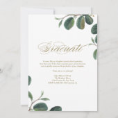 Elegant Script Class of 2025 Foto Afstuderen Aankondiging (Achterkant)