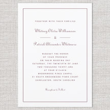 Elegant Script Classic Burgundy Formal Weddings