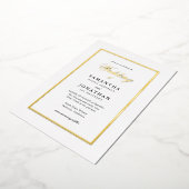 Elegant Script Classic Minimal Wedding Gold Folie Uitnodiging (Gedraaid)
