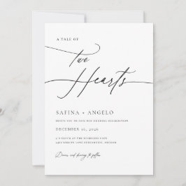 Elegant Script Classic QR Code Alles in een bruilo Kaart