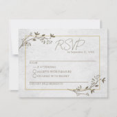 Elegant Script Classic RSVP Response Kaart (Voorkant)