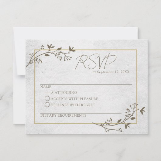 Elegant Script Classic RSVP Response Kaart (Voorkant)