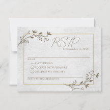 Elegant Script Classic RSVP Response Kaart