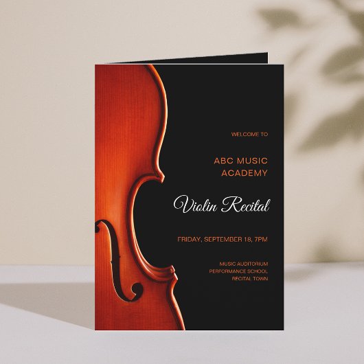 Elegant Script Classy Music Afstudeerconcert Progr