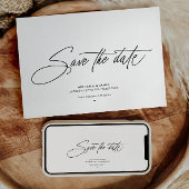 Elegant Script Clean Modern Minimalistisch Bruilof Save The Date
