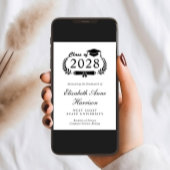 Elegant Script College afstudeerfeest Kaart