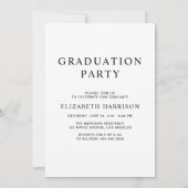 Elegant Script College afstudeerfeest Kaart (Achterkant)