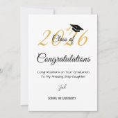 Elegant Script Confetti Graduation Party Invit (Voorkant)