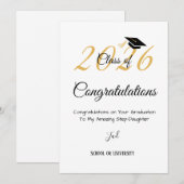Elegant Script Confetti Graduation Party Invit (Voorkant / Achterkant)