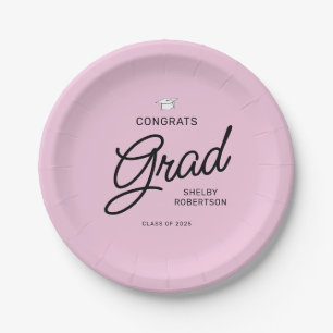 Elegant Script Congrats Afstudeerder Graduation Pa Papieren Bordje