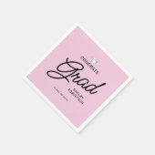 Elegant Script Congrats Afstudeerder Graduation Pa Servet (Hoek)