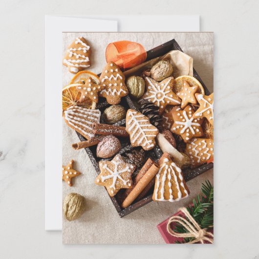 Elegant Script Cookie Exchange Kerstfeest Kaart (Achterkant)