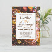 Elegant Script Cookie Exchange Kerstfeest Kaart (Staand voorkant)